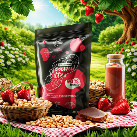 Nustino - Powdered Peanut Butter - Strawberry 400g